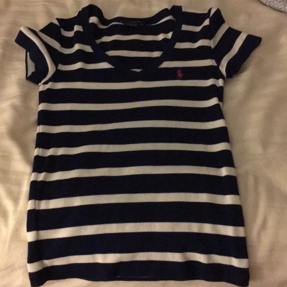 Striped Ralph Lauren sport V neck